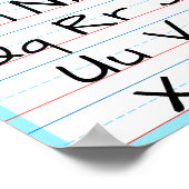 Thuisschool voor Kinder alfabetschrijfpraktijken Poster (Hoek)