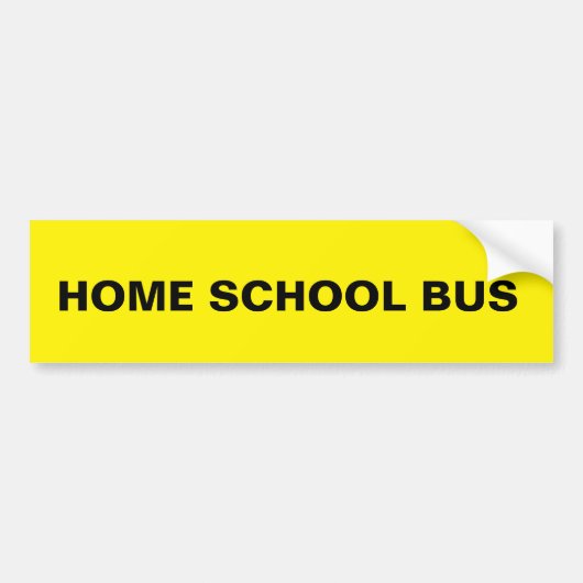 Thuisschoolbus Bumpersticker (Voorkant)