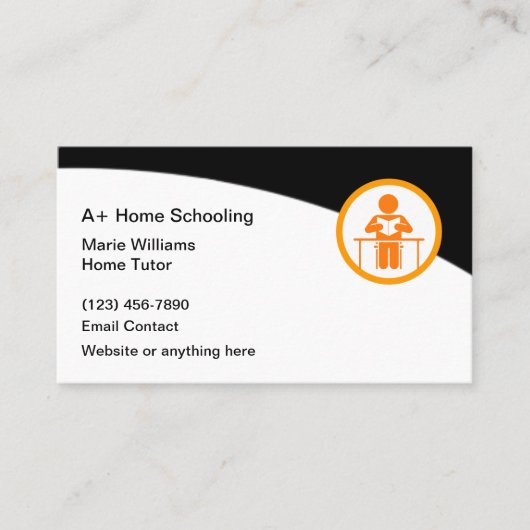 Thuisschoolleraar Visitekaartje (Voorkant)
