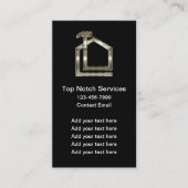 Thuisservices met zilveren metalen toon visitekaartje (Voorkant)