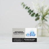 Thuisservices voor het repareren van technisch toe visitekaartje (Staand voorkant)