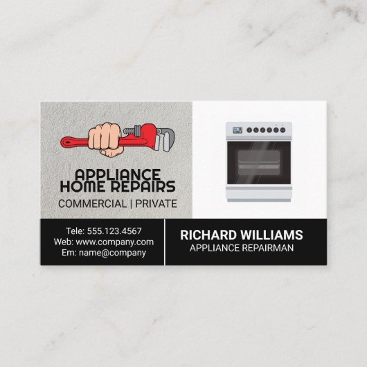 Thuisservices voor reparatie van apparaten | Hands Visitekaartje (Voorkant)