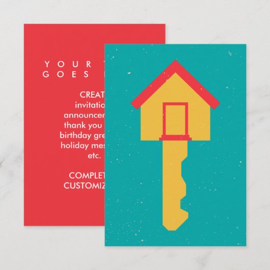 thuissleutel kaart (Voorkant / Achterkant)