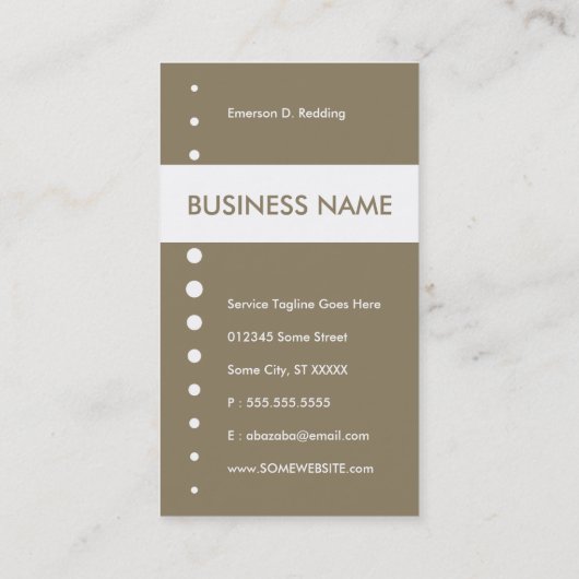 thuissleutel visitekaartje (Achterkant)