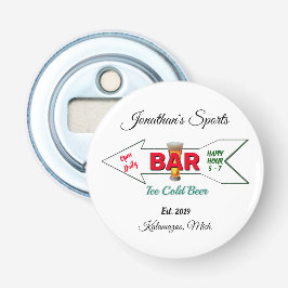 Thuissportbalk Beer Soda-Button Magnetisch Button Flesopener