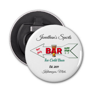 Thuissportbalk Beer Soda-Button Magnetisch Button Flesopener