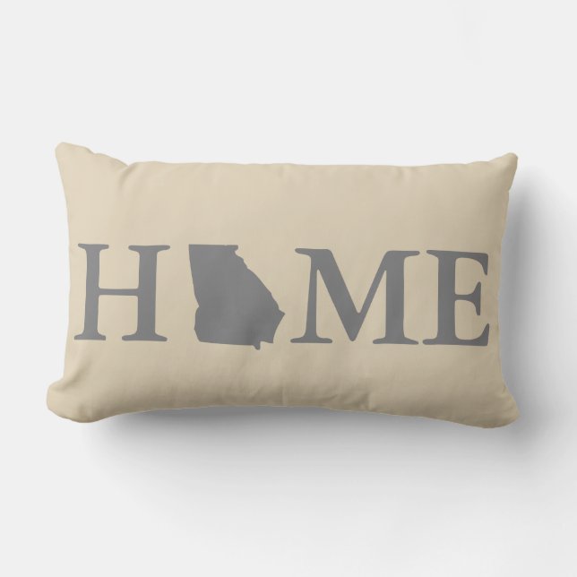 Thuisstaat Georgia Grey & Cream Kussen (Voorkant)