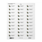 Thuisstaat Georgia Retro Kleur Adres Etiket (Full Sheet)