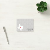 Thuisstaat Kaart Kunst - Aangepaste naam Texas Post-it® Notes (Kantoor)