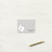 Thuisstaat Kaart Kunst - Aangepaste naam Texas Post-it® Notes (Op bureau)