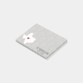 Thuisstaat Kaart Kunst - Aangepaste naam Texas Post-it® Notes (Schuin)