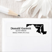 Thuisstaat Korline Heart Maryland Adres Etiket (Insitu)