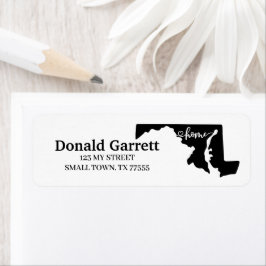 Thuisstaat Korline Heart Maryland Adres Etiket