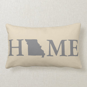 Thuisstaat Missouri Gray & Cream Kussen