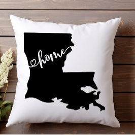 Thuisstaat Omlijning Hart Louisiana  Kussen