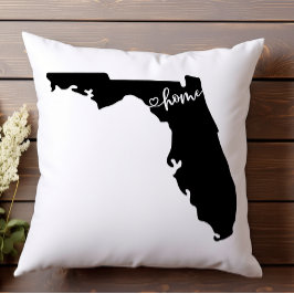 Thuisstaat Omtrek Hart Florida  Kussen