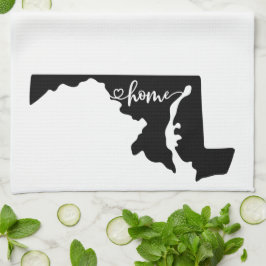 Thuisstaat Omtrek Hart Maryland Keukenhanddoek