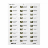 Thuisstaat Oregon Retro Kleur Adres Etiket (Full Sheet)