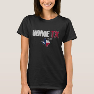 Thuisstaat Texas Texan Vlag Vintage Fade Mannen Wo T-shirt