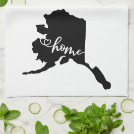 Thuisstaatoverzicht Heart Alaska Kitchen Towel Theedoek