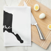 Thuisstaatoverzicht Heart Alaska Kitchen Towel Theedoek (Quarter Fold)