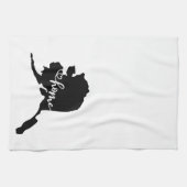 Thuisstaatoverzicht Heart Alaska Kitchen Towel Theedoek (Horizontaal)
