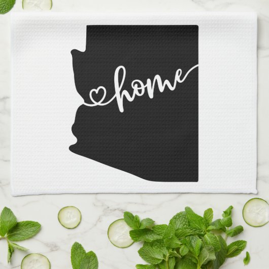 Thuisstaatoverzicht Heart Arizona Kitchen Towel Theedoek (Gevouwen)
