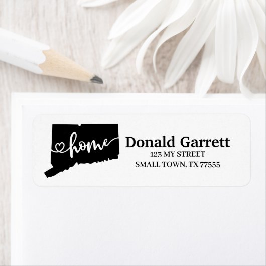 Thuisstaatoverzicht - Heart Connecticut Adres Etiket (Insitu)