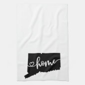 Thuisstaatoverzicht Heart Connecticut Kitchen Towe Theedoek (Verticaal)