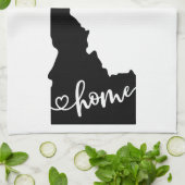 Thuisstaatoverzicht Heart Idaho Theedoek (Gevouwen)