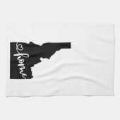 Thuisstaatoverzicht Heart Idaho Theedoek (Horizontaal)