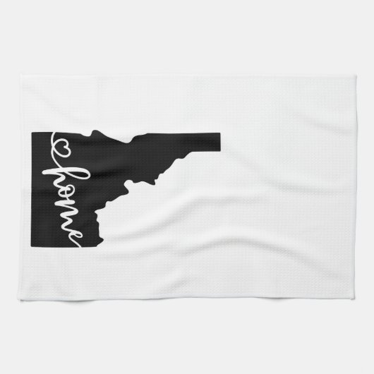 Thuisstaatoverzicht Heart Idaho Theedoek (Horizontaal)