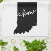 Thuisstaatoverzicht Heart Indiana Kitchen Towel Theedoek (Gevouwen)