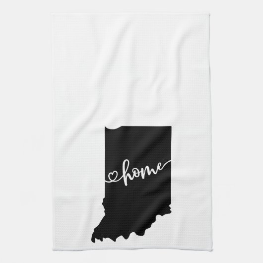 Thuisstaatoverzicht Heart Indiana Kitchen Towel Theedoek (Verticaal)