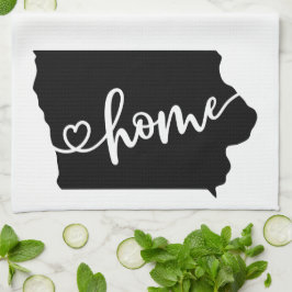 Thuisstaatoverzicht Heart Iowa Kitchen Towel Theedoek