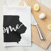 Thuisstaatoverzicht Heart Iowa Kitchen Towel Theedoek (Quarter Fold)