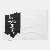 Thuisstaatoverzicht Heart Iowa Kitchen Towel Theedoek (Horizontaal)