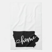 Thuisstaatoverzicht Heart Iowa Kitchen Towel Theedoek (Verticaal)