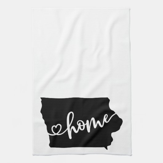 Thuisstaatoverzicht Heart Iowa Kitchen Towel Theedoek (Verticaal)
