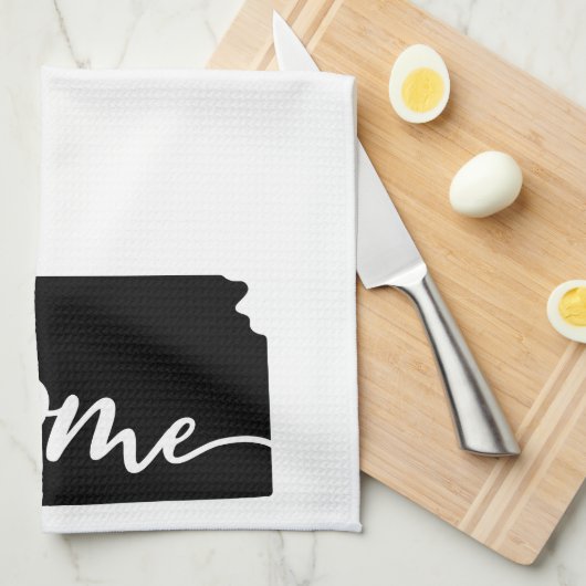 Thuisstaatoverzicht Heart Kansas Kitchen Towel Theedoek (Quarter Fold)