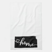 Thuisstaatoverzicht Heart Kansas Kitchen Towel Theedoek (Verticaal)
