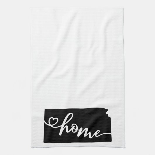 Thuisstaatoverzicht Heart Kansas Kitchen Towel Theedoek (Verticaal)