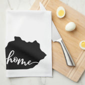 Thuisstaatoverzicht Heart Kentucky Kitchen Towel Theedoek (Quarter Fold)