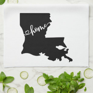 Thuisstaatoverzicht Heart Louisiana Kitchen Towel Theedoek
