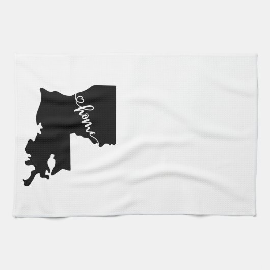 Thuisstaatoverzicht Heart Louisiana Kitchen Towel Theedoek (Horizontaal)