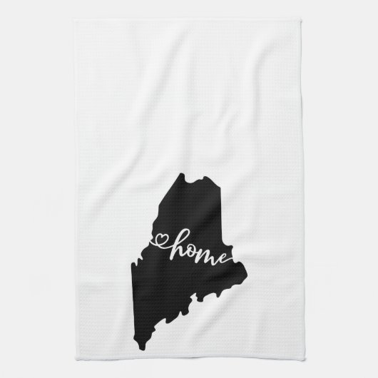 Thuisstaatoverzicht Heart Maine Kitchen Towel Theedoek (Verticaal)