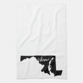 Thuisstaatoverzicht Heart Maryland Kitchen Towel Theedoek (Verticaal)