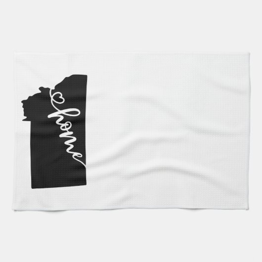 Thuisstaatoverzicht Heart Montana Theedoek (Horizontaal)