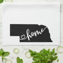 Thuisstaatoverzicht Heart Nebraska Kitchen Towel Theedoek