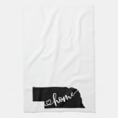 Thuisstaatoverzicht Heart Nebraska Kitchen Towel Theedoek (Verticaal)